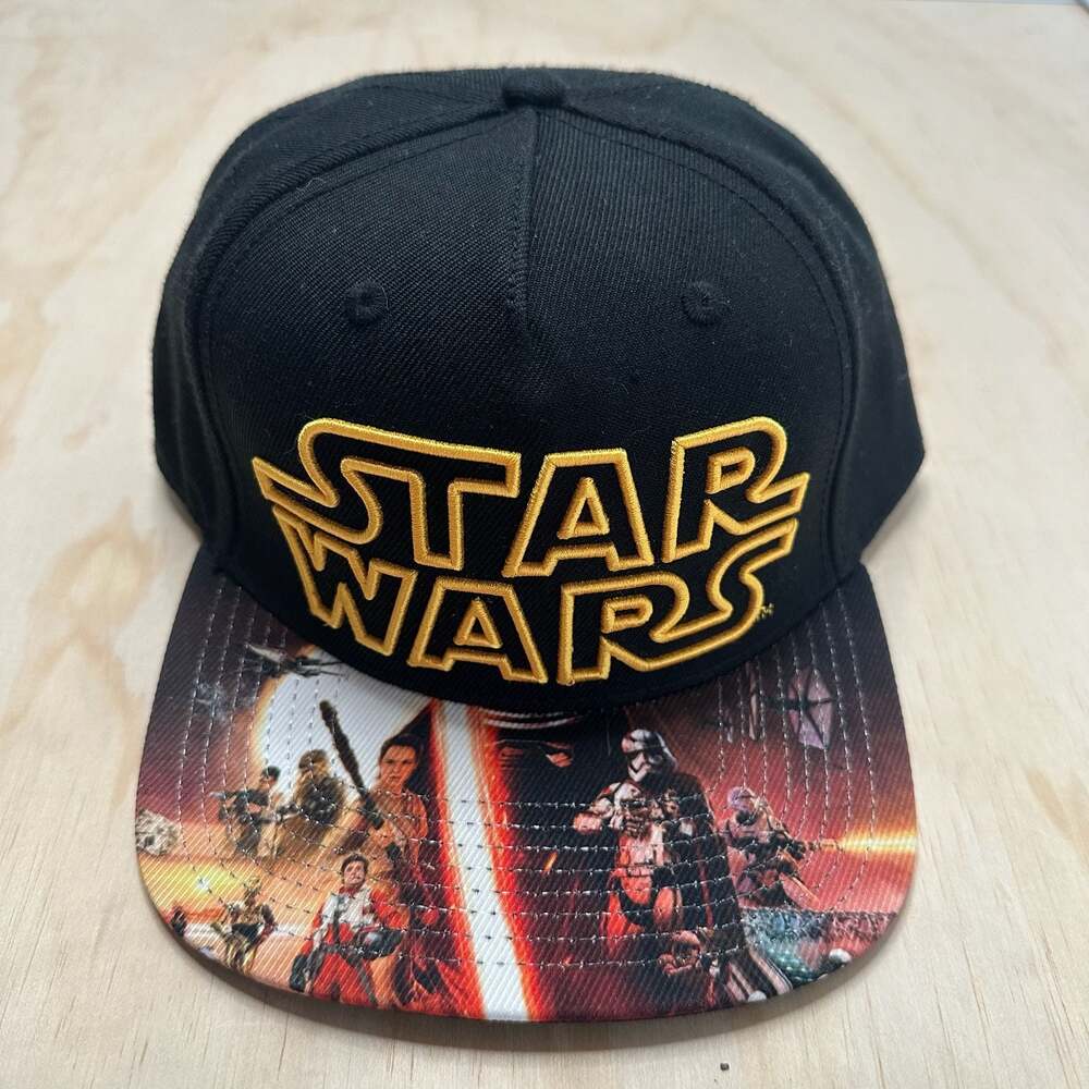 Star Wars The Force Awakens Poster Sublimated Brim Snapback Hat Bioworld
